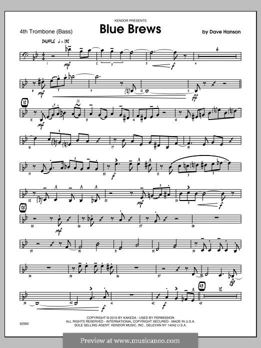 Blue Brews: Trombone 4 part by Dave Hanson