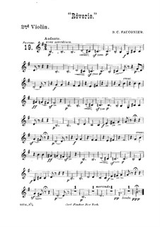 Rêverie für Violine (oder Cello) und Klavier: Version für Streichquintett und Flöte ad libitum – Violinstimme II by Benoit Constant Fauconier