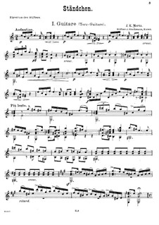 Serenade für zwei Gitarren: Stimmen by Johann Kaspar Mertz