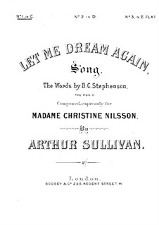 Let Me Dream Again: C-Dur by Arthur Sullivan