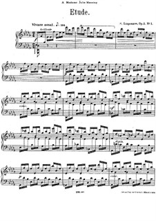 Drei Stücke, Op.1: Nr.1 Etüde in Des-Dur by Sergei Lyapunov
