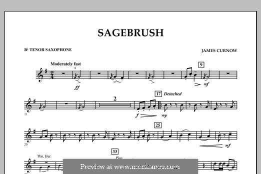 Sagebrush (Concert Band): Bb Tenor Saxophone part by James Curnow