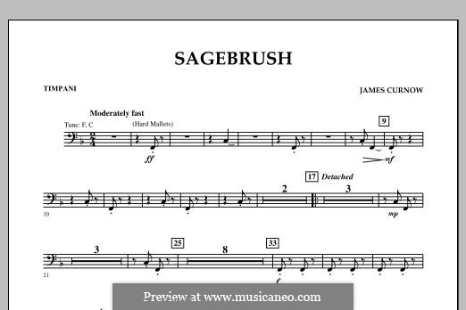 Sagebrush (Concert Band): Paukenstimme by James Curnow