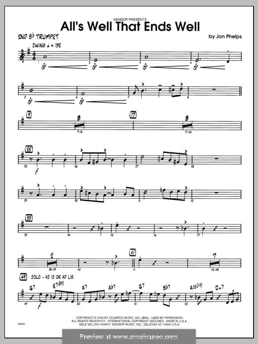 All's Well That Ends Well: 2nd Bb Trumpet part by Jon Phelps