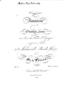 Fantasy on Spain Folies, Op.12: Fantasy on Spain Folies by François de Fossa