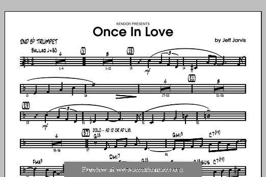 Once in Love: 2nd Bb Trumpet part by Jeff Jarvis