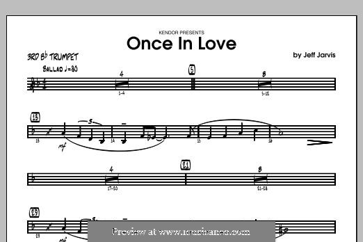 Once in Love: 3rd Bb Trumpet part by Jeff Jarvis