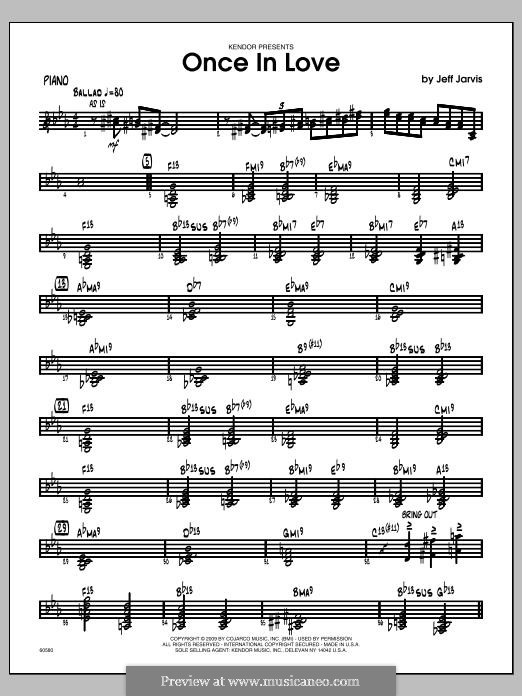 Once in Love: Klavierstimme by Jeff Jarvis
