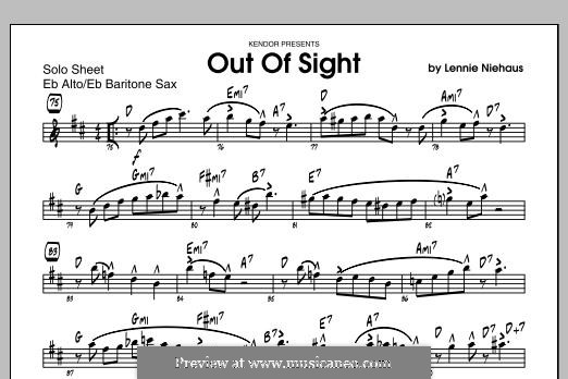 Out of Sight: Solo Sheet part by Lennie Niehaus