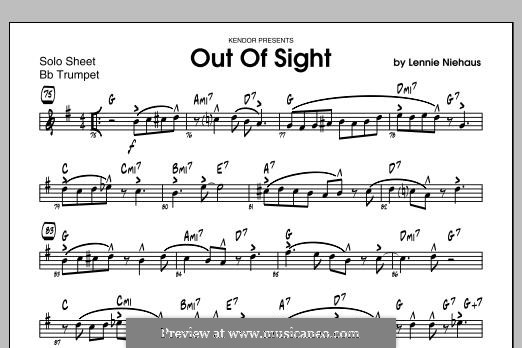Out of Sight: Solo Sheet part by Lennie Niehaus