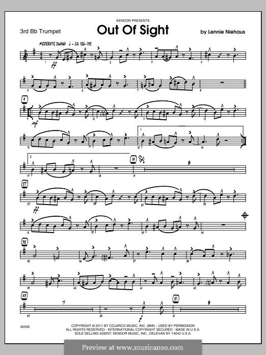 Out of Sight: 3rd Bb Trumpet part by Lennie Niehaus