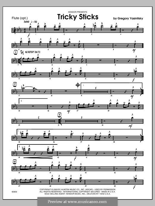 Tricky Sticks: Flötenstimme by Gregory Yasinitsky