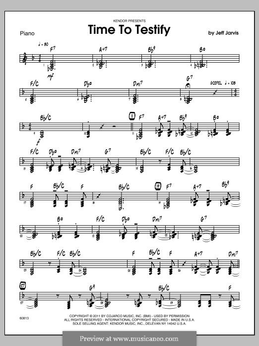 Time To Testify: Klavierstimme by Jeff Jarvis