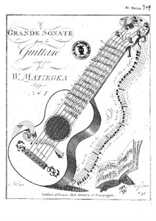 Zwei Grosse Sonaten: Sonate Nr.1 by Wenzel Thomas Matiegka