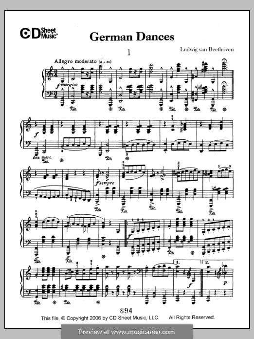 Deutsche Tänze: Für Klavier by Ludwig van Beethoven
