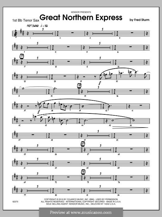 Great Northern Express: Tenor Sax 1 part by Fred Sturm