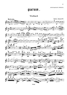 Streichquartett in a-Moll: Violinstimme I by Nikolai Afanasjew