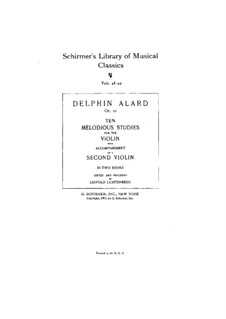 Zehn melodische und progressive Etüden, Nr.1-5, Op.10: Zehn melodische und progressive Etüden, Nr.1-5 by Jean Delphin Alard