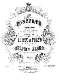 Violinkonzert Nr.2 in A-Dur, Op.34: Solostimme by Jean Delphin Alard