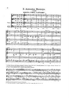 Regina Coeli Laetare: Regina Coeli Laetare by Antoine Busnois