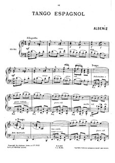 Zwei spanische Tänze, Op.164: Nr.2 Spanischer Tango by Isaac Albéniz