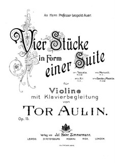 Vier Stücke in Form einer Suiten für Violine und Klavier, Op.15: Nr.2 Menuett by Tor Aulin