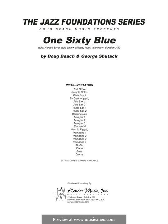 One Sixty Blue: Vollpartitur by Doug Beach, George Shutack
