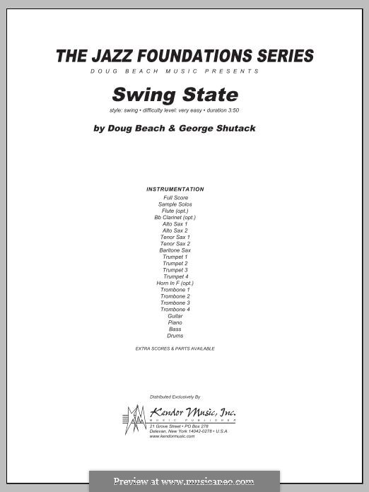 Swing State: Vollpartitur by Doug Beach, George Shutack