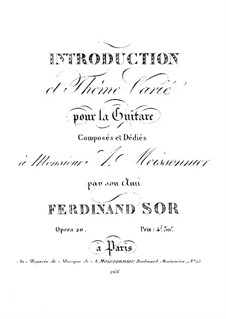 Introduction, Theme and Variations, Op.20: Introduction, Theme and Variations by Fernando Sor