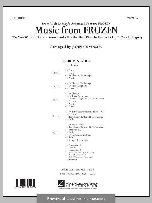 Music from Frozen (Concert Band version): Vollpartitur by Robert Lopez, Kristen Anderson-Lopez