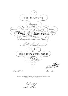 Le Calme, Op.50: Le Calme by Fernando Sor