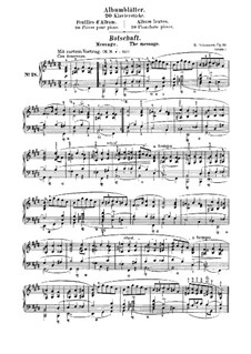 Albumblätter, Op.124: Nr.18 Botschaft by Robert Schumann