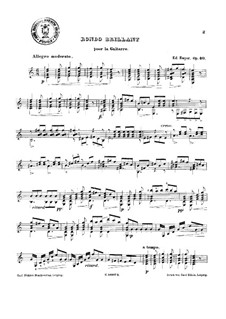 Rondo brillante, Op.40: Für Gitarre by Eduard Bayer