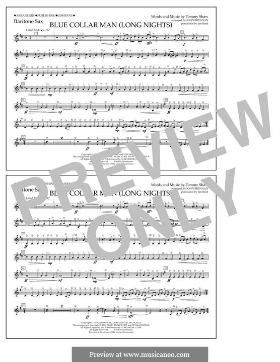 Blue Collar Man (Long Nights): Baritone Sax part by Tommy Shaw