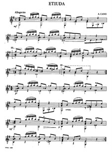 Etude: Etüde by Antonio Cano Curriella