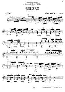 Bolero: Für Gitarre by David del Castillo