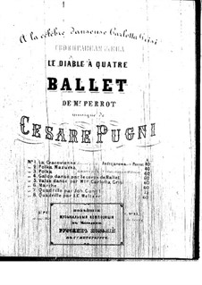 Le diable à quatre (The Devil to Pay). Quadrille: Le diable à quatre (The Devil to Pay). Quadrille by Cesare Pugni