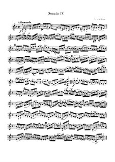 Partita für Violine Nr.2 in d-Moll, BWV 1004: Für einen Interpreten by Johann Sebastian Bach