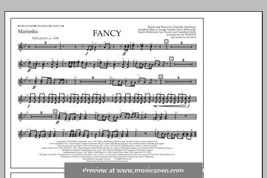 Fancy (Iggy Azalea featuring Charli XCX): Marimba part by George Astasio, Jason Pebworth, John Turner, Jonathan Shave, Kurtis McKenzie, Charlotte Aitchison, Amethyst Kelly