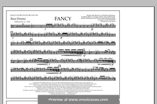 Fancy (Iggy Azalea featuring Charli XCX): Bass Drums part by George Astasio, Jason Pebworth, John Turner, Jonathan Shave, Kurtis McKenzie, Charlotte Aitchison, Amethyst Kelly