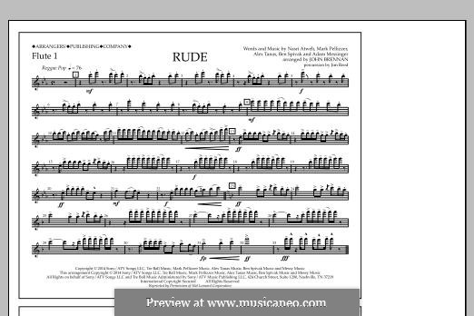 Marching Band version: Flute 1 part by Adam Messinger, Nasri Atweh, Mark Pellizzer, Alex Tanas, Ben Spivak