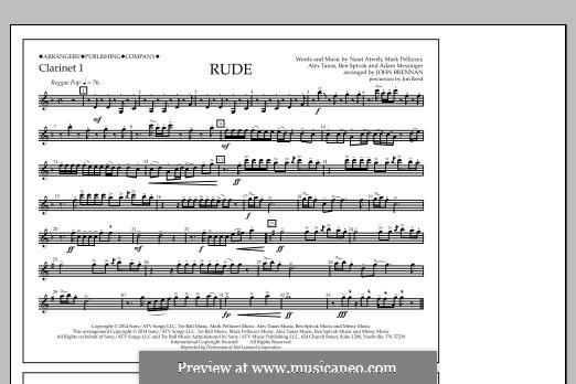 Marching Band version: Clarinet 1 part by Adam Messinger, Nasri Atweh, Mark Pellizzer, Alex Tanas, Ben Spivak