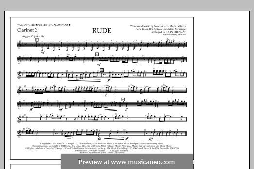Marching Band version: Clarinet 2 part by Adam Messinger, Nasri Atweh, Mark Pellizzer, Alex Tanas, Ben Spivak
