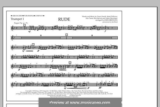 Marching Band version: Trumpet 1 part by Adam Messinger, Nasri Atweh, Mark Pellizzer, Alex Tanas, Ben Spivak