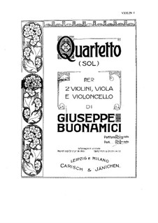 Streichquartett in G-Dur: Streichquartett in G-Dur by Giuseppe Buonamici