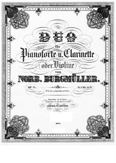 Duo für Klarinette und Klavier, Op.15: Partitur by Norbert Burgmüller