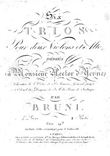 Sechs Trios für zwei Violinen und Bratsche (oder Cello), Op.4: Violinstimme I by Antonio Bartolomeo Bruni