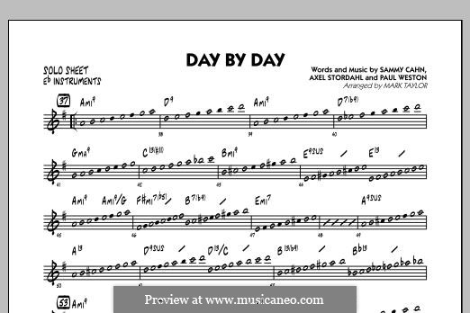Day By Day (Frank Sinatra): Eb Solo Sheet part by Axel Stordahl, Paul Weston