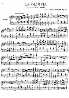 Olimpia. Mazurka für Klavier, Op.166: Olimpia. Mazurka für Klavier by Juan Morel Campos