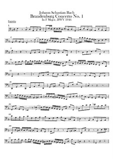 Brandenburgisches Konzert Nr.1 in F-Dur, BWV 1046: Fagottstimme by Johann Sebastian Bach